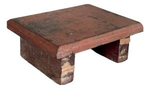 Small Occasional Stool in Upcycled Teak, 1990s