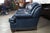 Hancock & Moore English Style Austin High Back Blue Leather Library Sofa Couch For Sale - Image 9 of 12