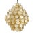 Modern Modernist 10-Tier Handblown Topaz Murano Glass Disc Chandelier W/ Brass Fittings For Sale - Image 3 of 17
