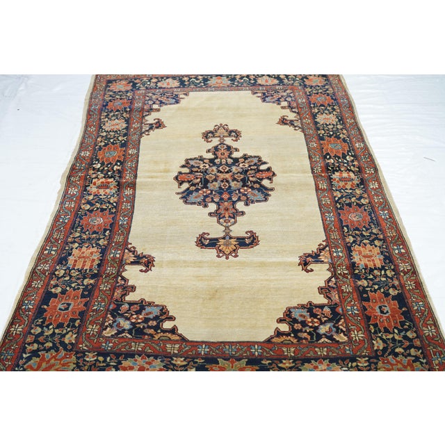 Cream Late 18th Century Antique Farahan Sarouk Rug 4'1'' X 7'0'' For Sale - Image 8 of 11