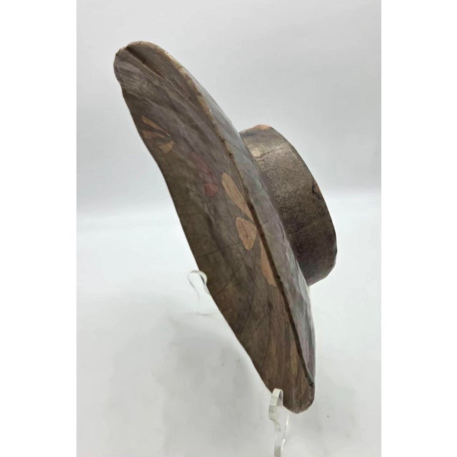 Late 20th Century Vintage Handcrafted Papier-Mâché Decorative Pedestal Bowl For Sale - Image 5 of 11