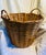 1960s Vintage Round Woven Wrapped Willow Basket For Sale In Dallas - Image 6 of 8