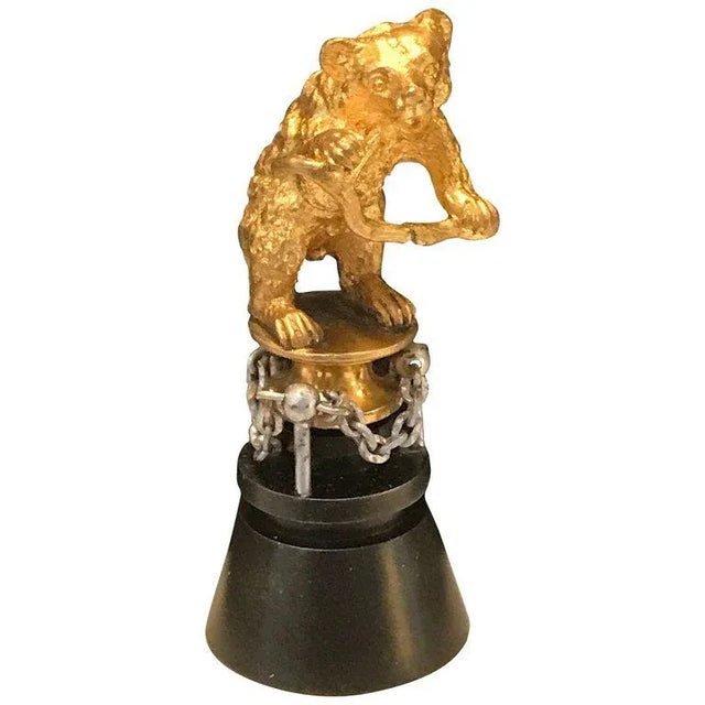 19th Century Russian Ormolu "Dancing Bear" Sculpture For Sale - Image 11 of 11