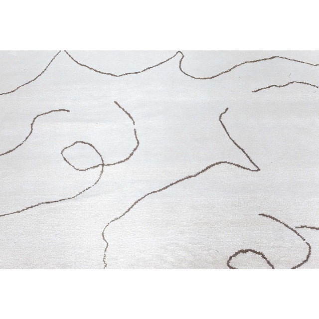 Textile Contemporary Cocteau Hand Knotted Silk Rug by Doris Leslie Blau For Sale - Image 7 of 8