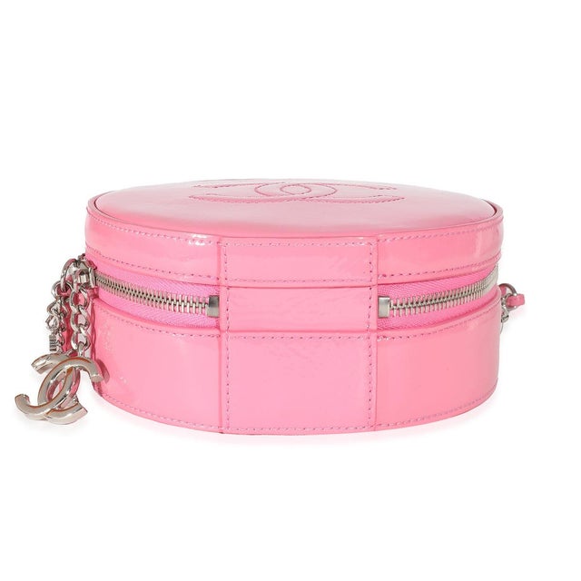 2010s Pink Glazed Calfskin Round As Earth Bag For Sale - Image 5 of 7