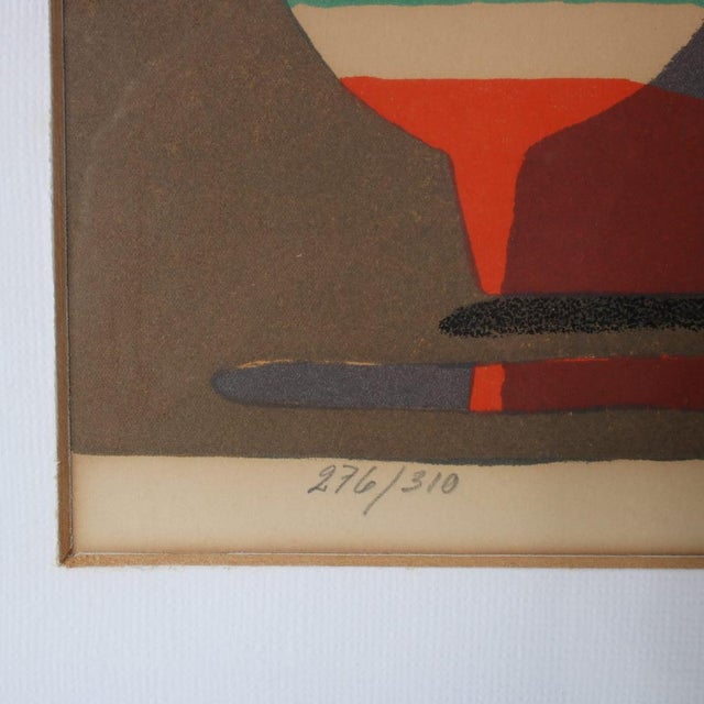 Lars Norrman, Composition, Lithograph, 1950s, Framed For Sale - Image 4 of 9