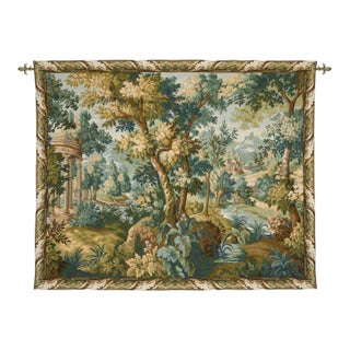 Verdure With Folly Loom Woven Tapestry - 144 X 172 Cm (4'9" X 5'8") - Requires Rod Size 5 For Sale