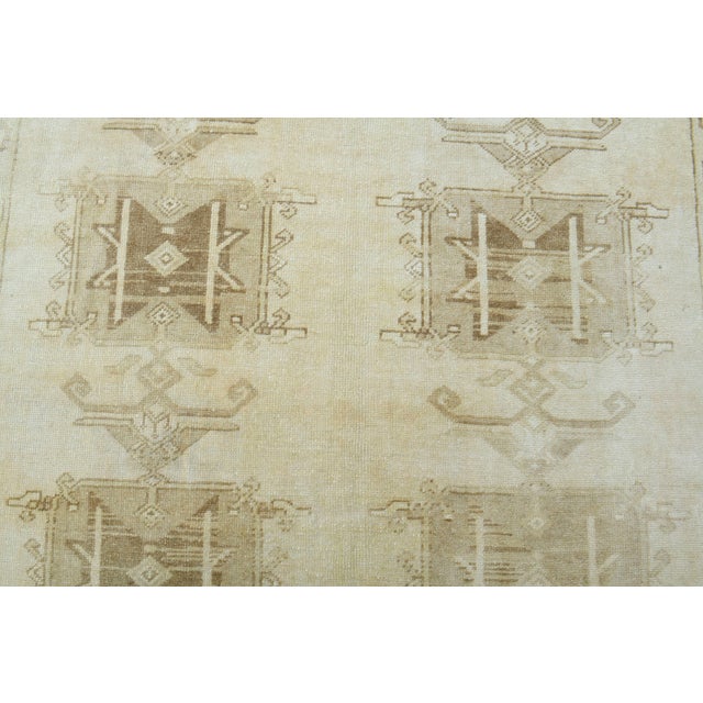 1970s Vintage Turkish Handmade Wool Cotton Beige Runner Rug For Sale - Image 11 of 11
