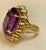 50 Carat Amethyst Cocktail Ring in Solid 18 Karat Yellow Gold 29 Grams For Sale - Image 4 of 18