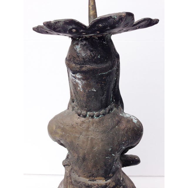 Vintage Bronze Figure Candle Holder Chairish