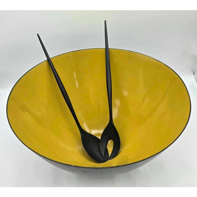 1960s Mid 20th Century Danish Chartreuse Krenit Bowl Designed by Herbert Krenchel For Sale - Image 5 of 8