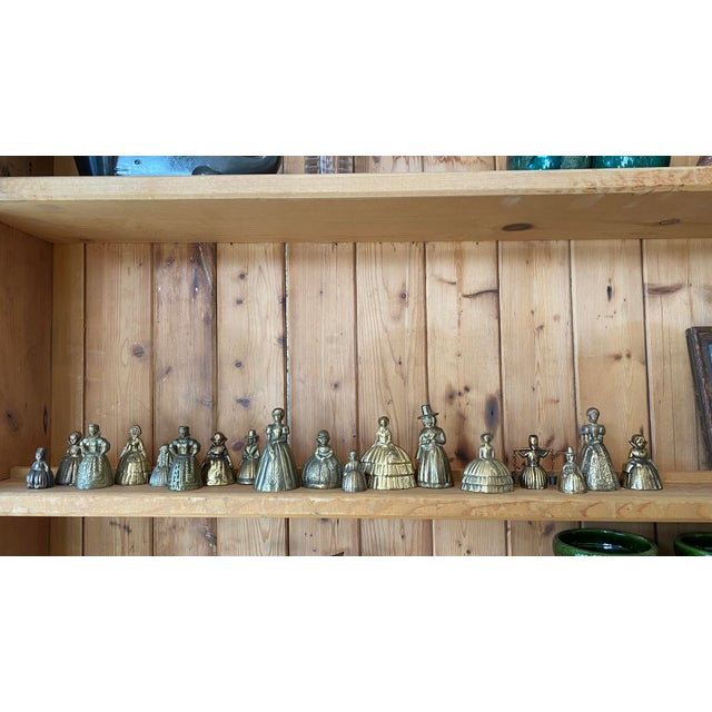 Brass Collection of 18 Vintage and Antique English Brass Lady Bells For Sale - Image 8 of 8