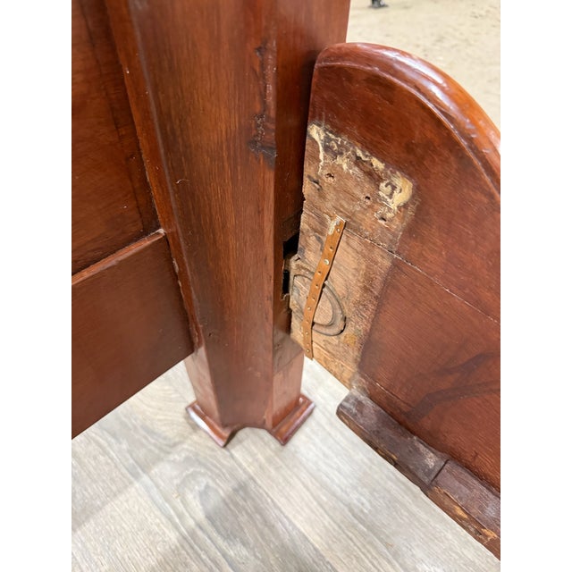 Antique Full Size Victorian Carved Walnut Bed For Sale - Image 14 of 18