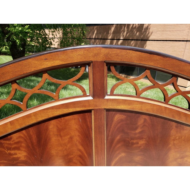 1970s National MtAiry Furniture Flame Mahogany Full Size Headboard in good vintage condition. Measures 60" in width and...