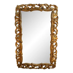 Spanish Gesso, Gilt and Wood Mirror