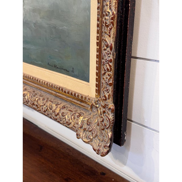 Ship Leaving Harbor Oil Painting For Sale - Image 9 of 11