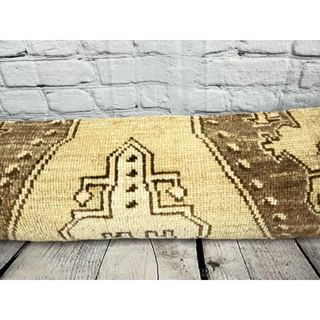 12 x 46 Lumbar Rug Pillow Eastern Romance Turkish Pillow Cushion Cover For Sale - Image 4 of 7