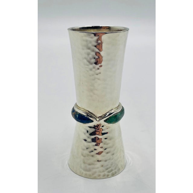 1980s Los Castillo Taxco Shot Glass With Lapis & Malachite Dragonfly Handle For Sale In Los Angeles - Image 6 of 18