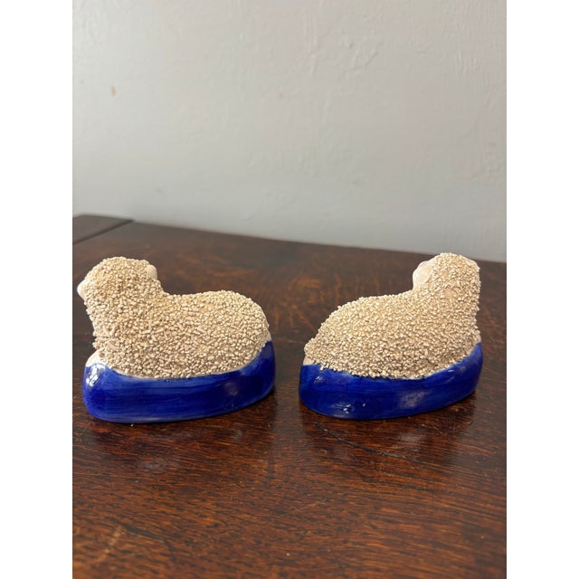 Mid 20th Century Vintage English Staffordshire Sheep Inkwells For Sale - Image 5 of 9
