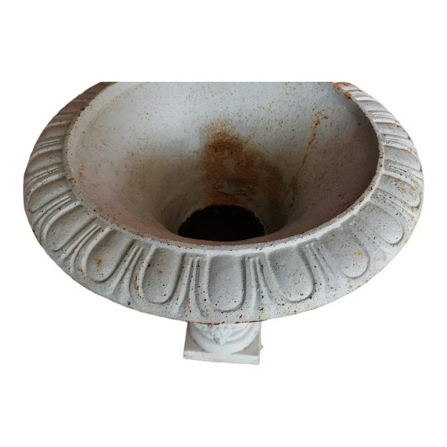 Ivory Iron Garden Medici Vases, 1950s, Set of 2 For Sale - Image 8 of 12