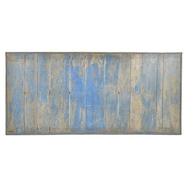 Antique Coffee Table with Blue Patina For Sale - Image 6 of 8
