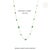 3.4Carat Natural Zambian Emerald Station Bezel Necklace in 14k Yellow Gold For Sale - Image 11 of 17