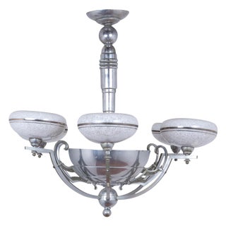 Circa 1940 Modern Chandelier For Sale