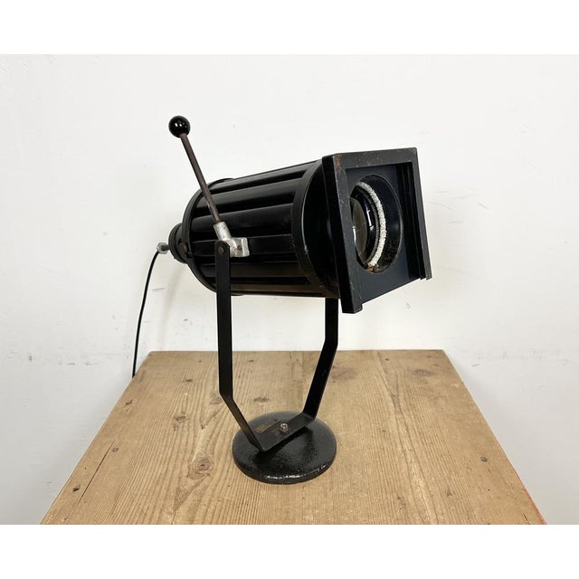 Vintage Black Theatre Spotlight Table Lamp, 1960s For Sale - Image 11 of 18