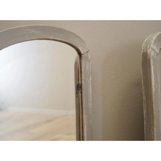 Wood Danish Mirrors in Pine Frame, 1960s, Set of 2 For Sale - Image 7 of 12