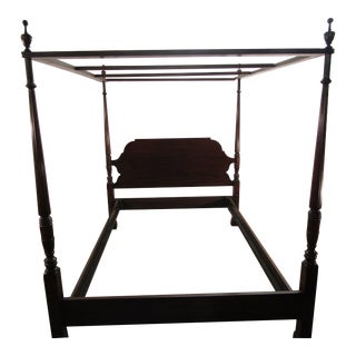 Harden Solid Cherry Full Size Poster Canopy Bed For Sale