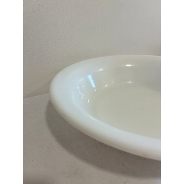 1950s Vintage 1951 Corning White Milk Glass Serving Bowl, Dated Usa Mark For Sale - Image 5 of 8