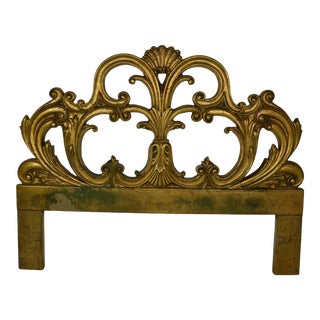 Mid 20th Century Gilt Bed Headboard For Sale