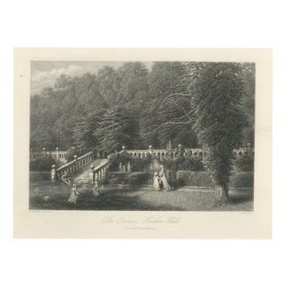 After J. Chase, Terrace, Haddon Hall, Derbyshire, 1876, Engraving For Sale