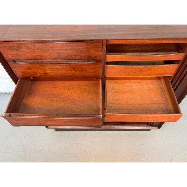 Danish Mid 20th Century Modern Rosewood Tambour Door Chest by Dyrlund For Sale - Image 12 of 13