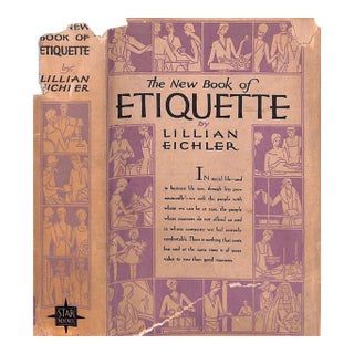 "The New Book of Etiquette" 1924 Eichler, Lillian For Sale