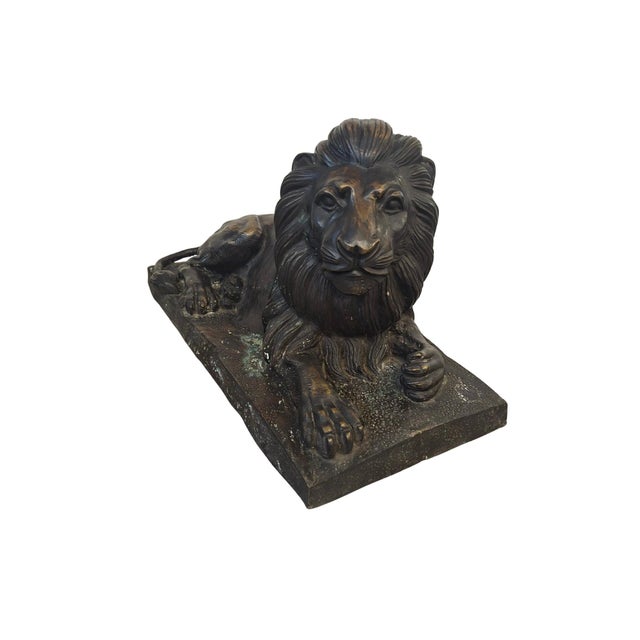1980s Monumental Bronze Lions, 1980, Set of 2 For Sale - Image 5 of 18