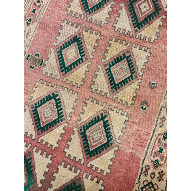 1970s Vintage Pink Moroccan Rug For Sale - Image 5 of 8