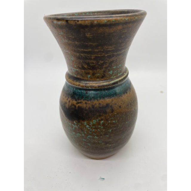Modern Dirtworks Glazed Pottery Vase For Sale - Image 3 of 5