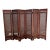 Antique 6 Panel Wooden Screen For Sale