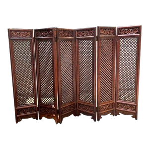 Antique 6 Panel Wooden Screen