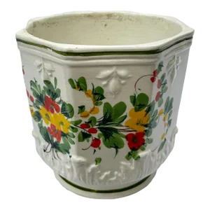 1960’s Chinoiserie Hand Painted Floral Planter