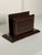 Vintage Traditional Genuine Brown Leather Gold Tooling Letter Holder Desk Set For Sale In Houston - Image 6 of 10