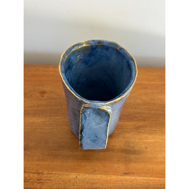 Late 20th Century Late 20th Century Handmade Folk Art Pottery Mug For Sale - Image 5 of 7