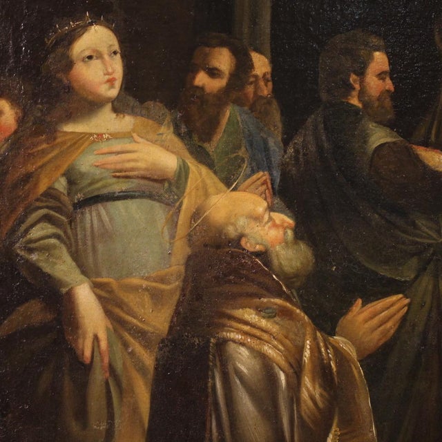 Italian Artist, Marriage of the Virgin, 1770, Oil on Canvas For Sale - Image 11 of 15