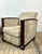 1920s Art Deco Armchairs in Rosewood and Suede, 1920, Set of 2 For Sale - Image 5 of 14
