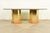 Art Deco Thomasville Modern Art Deco Brass and Glass Double Pedestal Dining Table, Circa 1980s For Sale - Image 3 of 11
