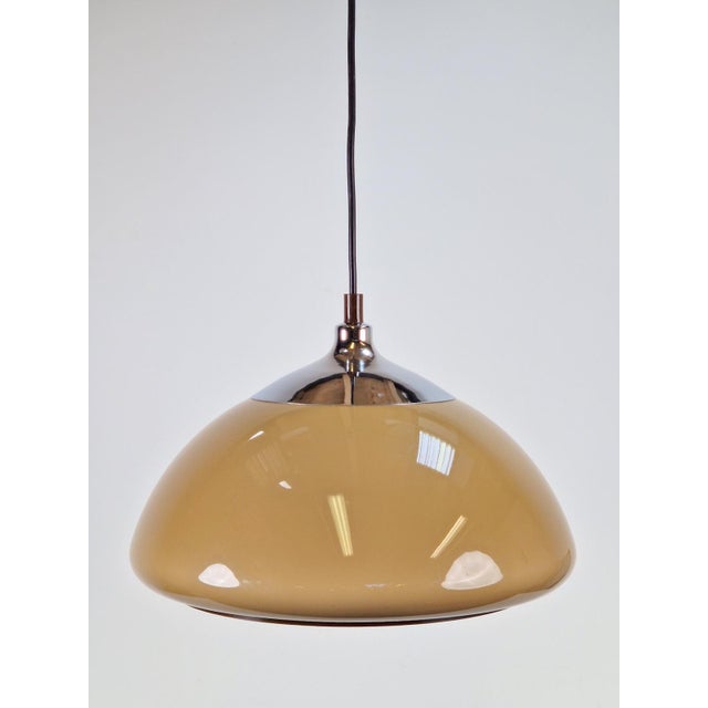 Vintage Space Age Dome Pendant Lamp in Chrome from Cosack Leuchten, Germany, 1970s For Sale - Image 13 of 14