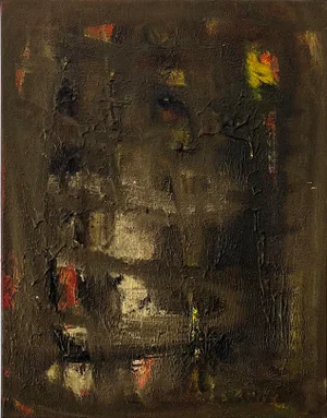 "Night in the Woods" Contemporary Abstract Acrylic Painting by Nina Weintraub