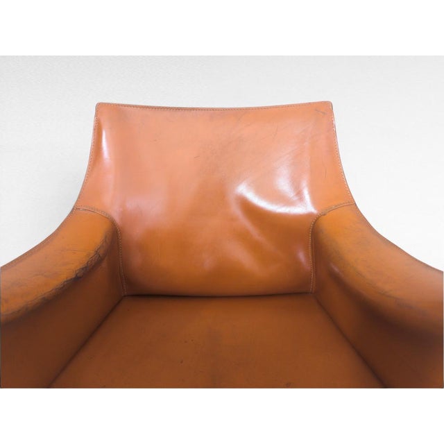 CAB 413 Chair in Cognac Leather by Mario Bellini for Cassina, Italy, 1970s For Sale - Image 15 of 18