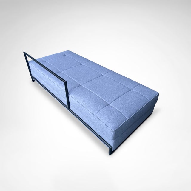 Lavender Daybed in Black Metal and Kvadrat Wool Fabric by Eileen Gray for Classicon, 2010s For Sale - Image 8 of 13